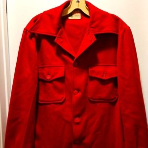 Men's vintage Pendleton jacket, Red medium.